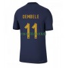 Maillot de Supporter France Ousmane Dembele 11 Domicile Coupe du Monde 2022 Pour Homme